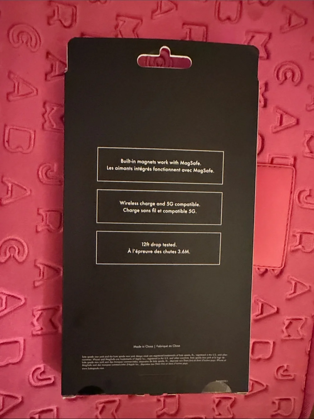 NEW kate spade IPHONE 17 PRO MAX Pink Black Polka Dot iPhone Case MAGSAFE PEARL